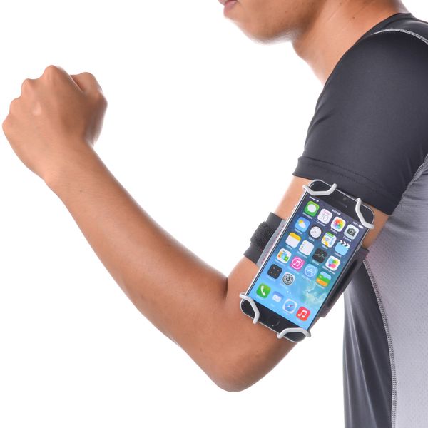 Fascia da braccio sportiva open-face TFY + portachiavi per iPhone 5/5S - iPhone SE iPhone 6 - (Accesso diretto ai controlli touch screen)