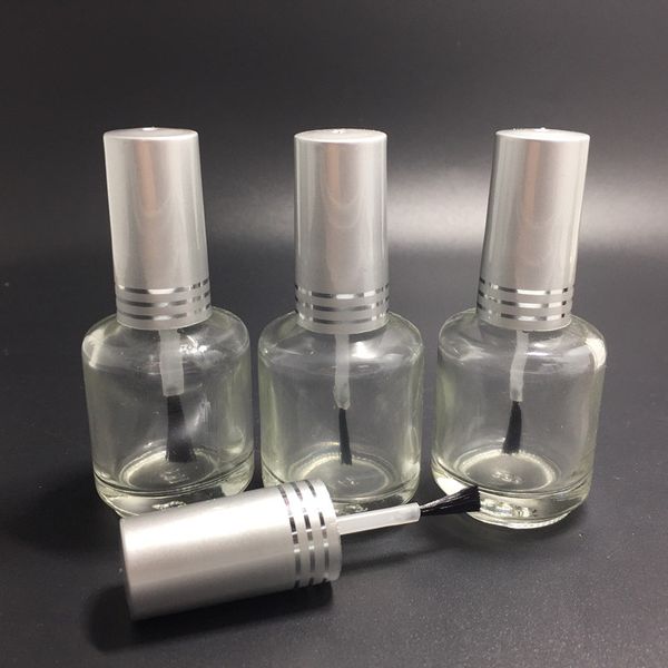 Flacone per smalto vuoto da 15 ml, flacone di vetro trasparente per smalto per unghie con pennello contenitore cosmetico spedizione veloce F20172376