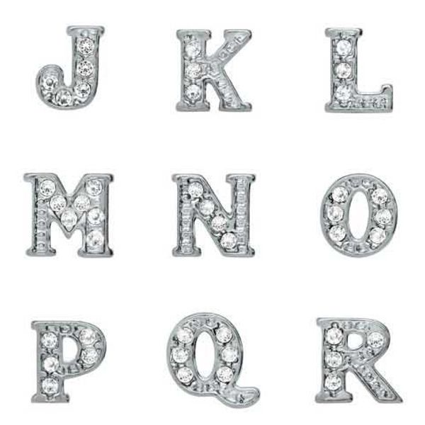 

20PCS/lot Rhinestones Silver Alphabet Letter " A - Z Can Choose " DIY Alloy Floating Charms Fit For Magnetic Glass Locket