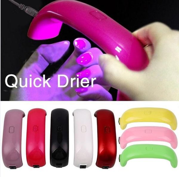 DHL Livre Mini Rainbow Nail Art Lâmpada 9 W 3 pcs LEVOU Luz Ponte Em Forma de Mini Secador de Unhas de Cura Da Arte Do Prego Lâmpada Máquina de Cuidados para UV Gel Cabo USB