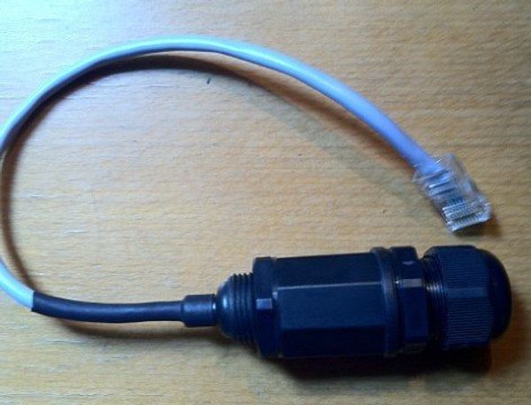 Kostenloser Versand 10 Stück 22 mm wasserdichter RJ45-Netzwerkstecker mit Streifenleitung \ Netzwerkschnittstelle: Ethernet-Direktkopf