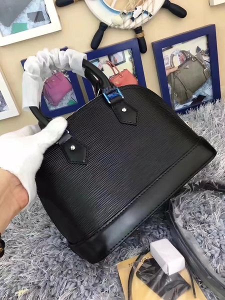 

25cm Black Shell Genuine Leather Women Bag Handbags The Newest Ladies Bags Top Quality Leather Material The Best Handware TT.1-1