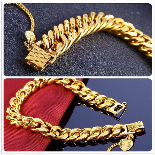 

24K Gold Filled Bracelets Hot Sale Best Gift For Men And Women Top Quality Link,Chain Fine Jewelry Free Shipping Limited Wholesale Price