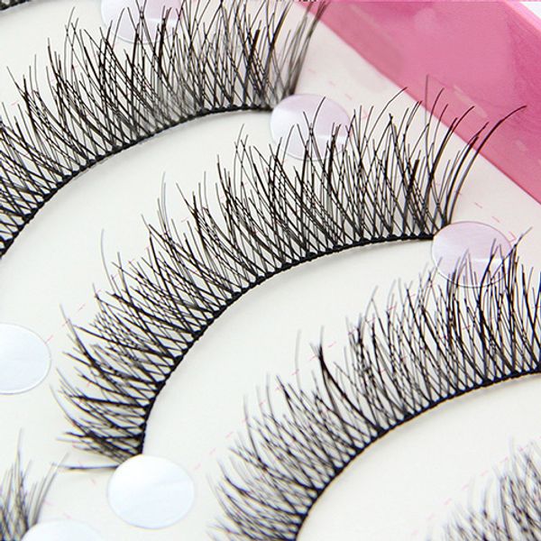 

10 pairs natural cross elongated eye lashes wedding party makeup false eyelashes 8li2