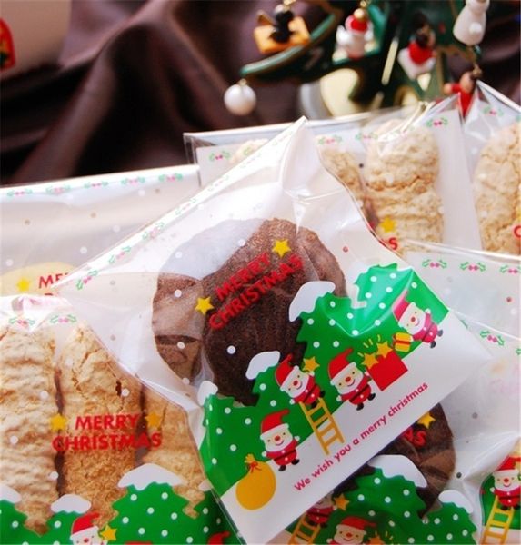 

рождественский торт cookie мешок экологичный пакет gingersnap новый год кухня (100 шт) хлебобулочные жаркое упаковка упаковка мешки