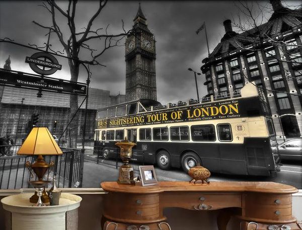 

настроить обои papel де parede обои здание автобус пейзаж фреска обои фреска обои стены sticker20151242