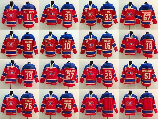 

montreal canadiens hockey hoodie ice old time 76 p.k. subban hoody 31 carey price 33 patrick roy 29 ken dryden 33 patrick roy, Red