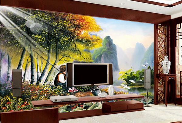 

people landscape painting background wall beautiful scenery wallpapers