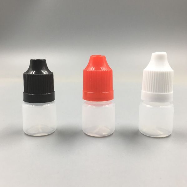 5000pcs/lot PE şişesi 3ml plastik küçük boş damlalık şişeleri 3cc E sıvı şişe İğneli uç çocuk geçirmez kapak