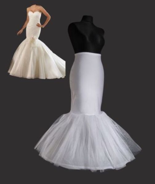 

mermaid petticoat slip 1 hoop bone elastic mermaid wedding dress crinoline trumpet evening dresses, White