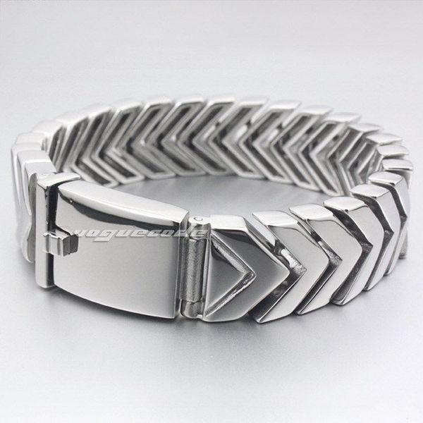 

8.7" huge & heavy 316l stainless steel mens biker bracelet 5n004, Black