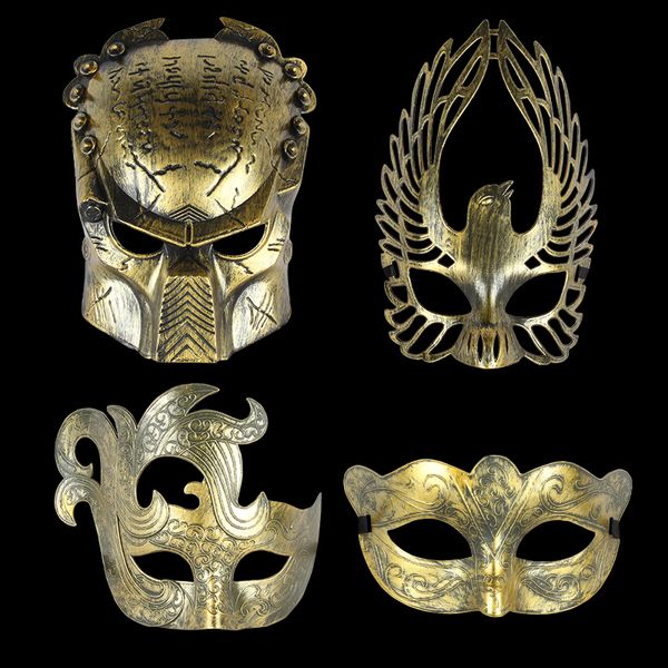 

Retro Azrael/Jazz Half Face Horror Mask Festive Party Hip-hop Dancing Mask Masquerade Party Cosplay Props Halloween Festive Supplies 10pcs