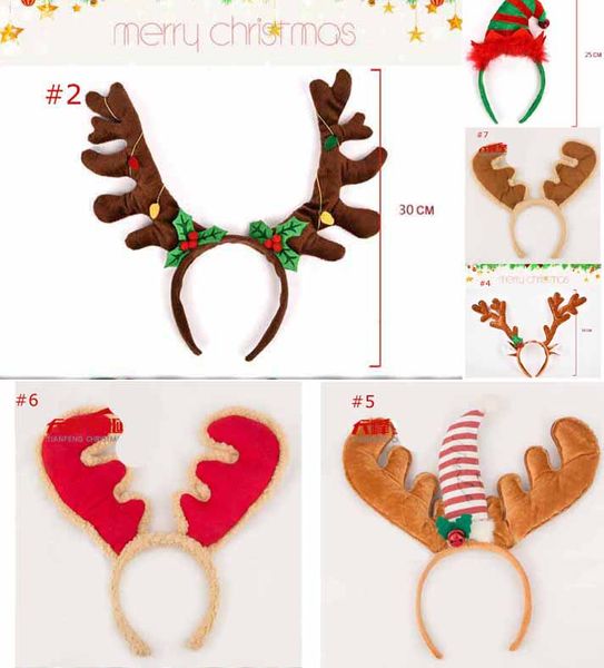 

baby Adult Christmas Design Lucky Deer Headband Christmas Party kids Adult Hair Accessories frees shipping 7 colors