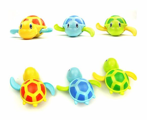 Cute Cartoon Animal Baby Bath Toys Nuoto Tartaruga Ferita Catena Orologio Bambini Giocattolo classico Regalo per bambini Giocattoli di plastica