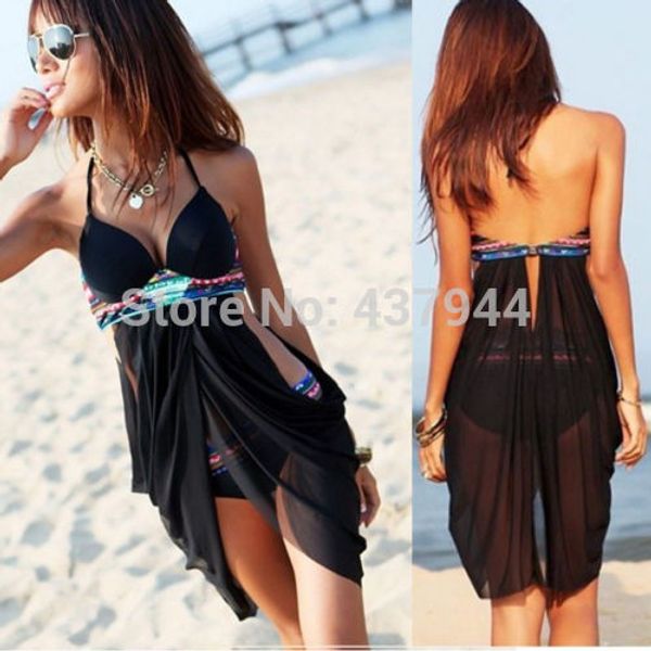 

151206 2014 women's bandage bikini set push-up padded bra swimsuit bathing suit swimwear, White;black