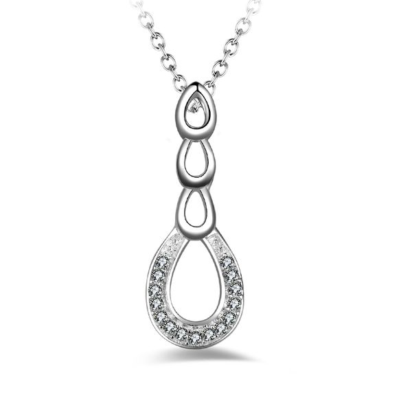 

fashion 925 silverl with white diamond jewelry 925 silver necklace valentine's day holiday gifts 1701