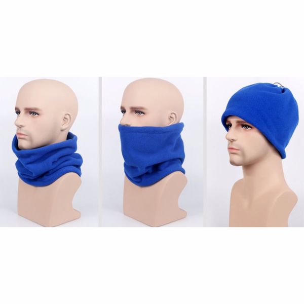 

wholesale- mounchain men dust-proof cycling face mask windproof winter warmer fleece bike full face scarf mask neck bicycle snowboard ski, Black