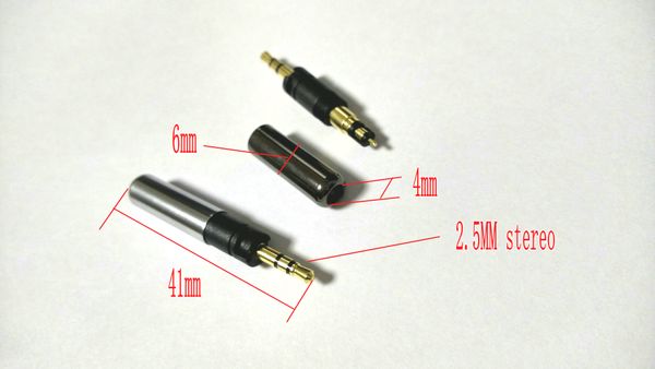 Мини 2.5 мм стерео ремонт наушников штекер кабеля припой DIY разъем