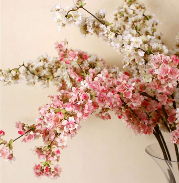 Acheter Décoratif Soie Fleur De Cerisier Fleurs Artificielles De Mariage Décoration Sakura Faux Fleurs Centres Décor Peach Fleur De 466 Du