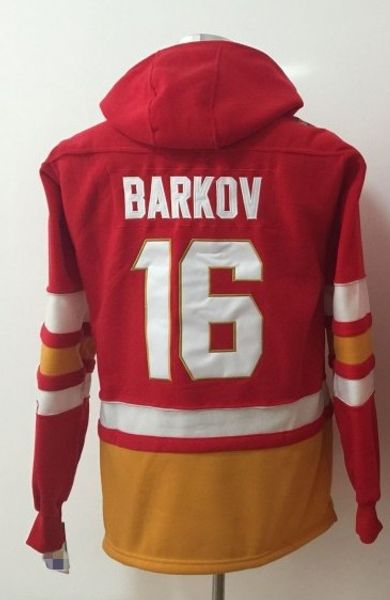 

2017 2018 New Season Florida #16 Aleksander Barkov Hooded Pullover Winter Hockey Hoodies Red Hoody
