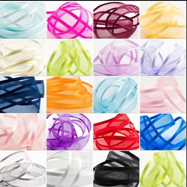 

18% С 250 ярдов тесемка 25mm ORGANZA края САТИНИРОВКИ различные цветы