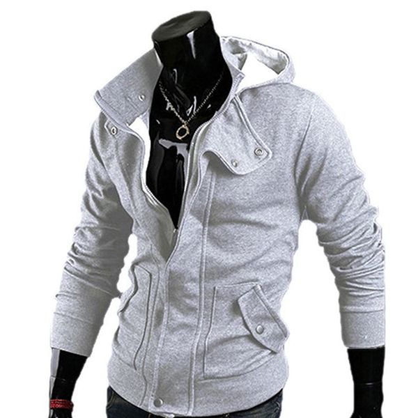 

wholesale- men's fashion winter slim hoodie warm hooded sweatshirt coat jacket outwear, Black