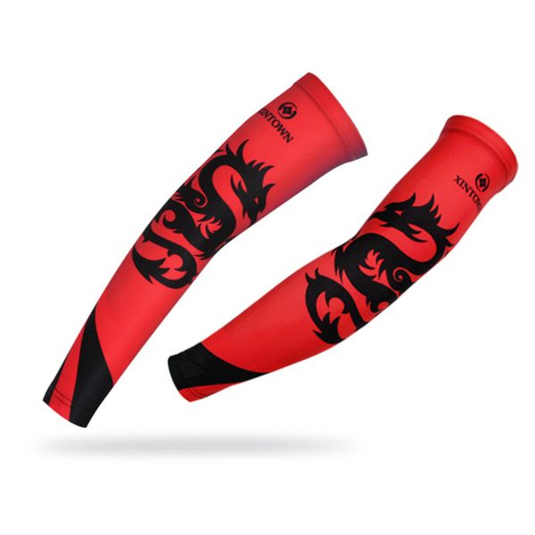 

xintown cycling arm warmers mtb bike bicycle oversleeve sun uv protection cuff sleeves ridding golf running arm sleeves, Black