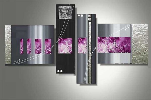 

wholesale-large modern abstract oil painting on canvas fine art painting for home decoration holiday sale 4 panels