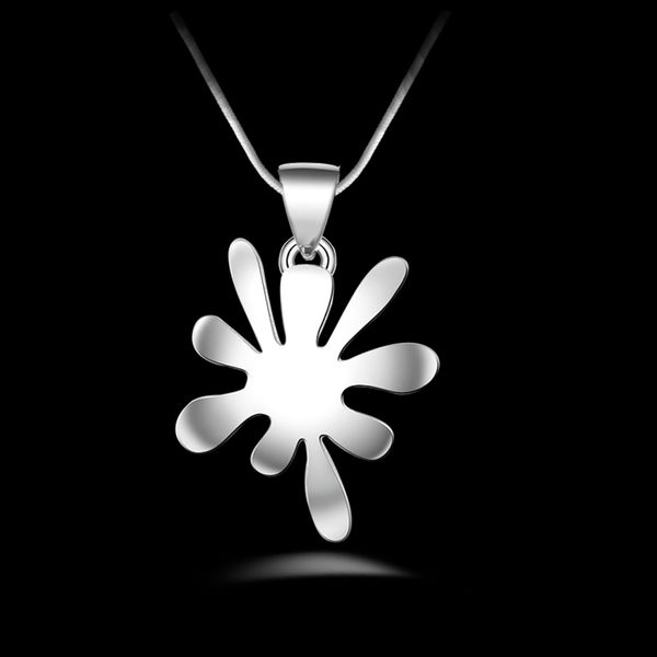 Spedizione gratuita moda alta qualità argento 925 fiore cuore bacio coppia gioielli in argento 925 collana regali di festa di san valentino caldo 1613