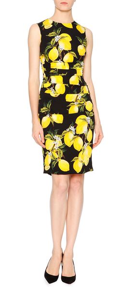 

fashion print women sheath dress elegant pleated dress 119777-2, Black;gray