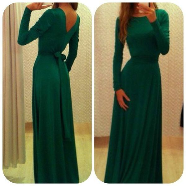 

2016 high neck vestido modest dubai kaftan abayas lace evening dresses with sash long sleeves green a-line formal party dress gowns d038, Black;red