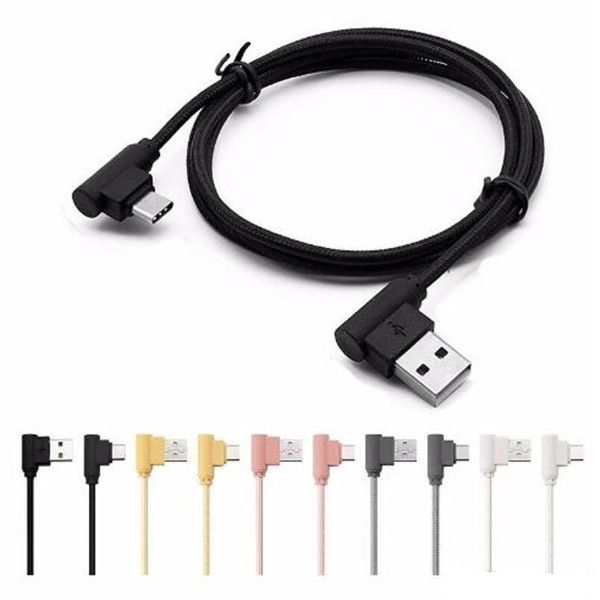 En ángulo recto de 90 grados micro del USB 2.0 macho a un tipo varón