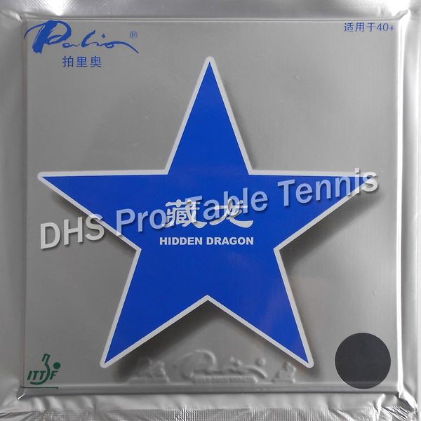 

wholesale- palio hidden dragon 40+ (non-tacky) pips-in table tennis / pingpong rubber with gl sponge(2.2mm