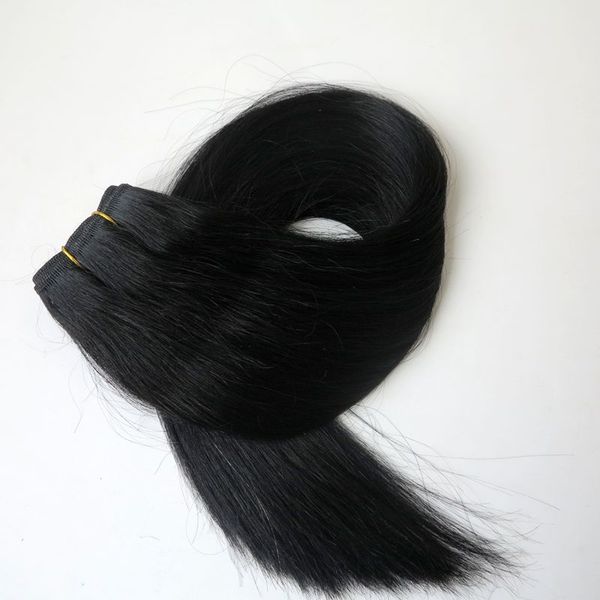 

brazilian hair wefts human hair weaves 100g 20inch 1#/jet black hair bundles tangle indian hair extensions