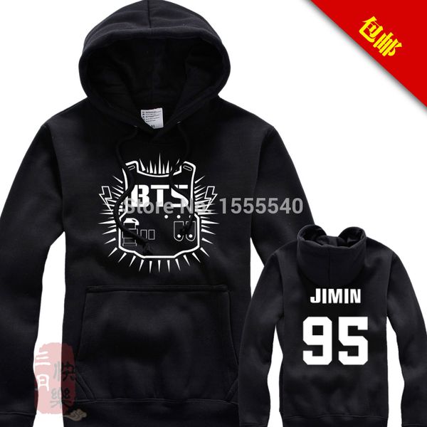 

wholesale- promotion real moleton tracksuits men sport suits bts bangtan boys basketball hoodies with the money and women hedging 010, Black