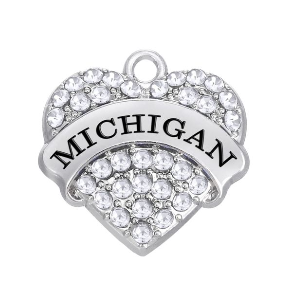 

new fashion easy to diy 3pcs a lot michigan charms special american state jewelry making fit for necklace or bracelet, Bronze;silver