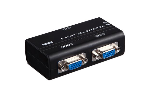 

2 port 250mhz high resolution 1920x1440 pc vga kvm switch video signal monitor splitter booster extender amplifier adapter black