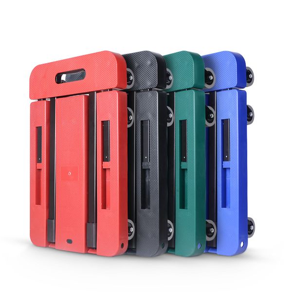 

big loading scalable flat cart outdoor folding flat trolley six wheel luggage pull rod cart, shopping cart, portable stainless trolleys