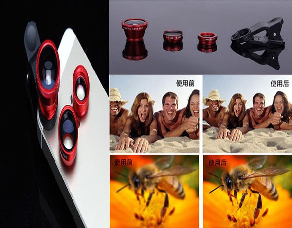 

2015 selling universal 3in1 clip-on fisheye lens wide angle macro mobile lens for iphone 4 5 samsung galaxy s4 s5 all phones fish eye