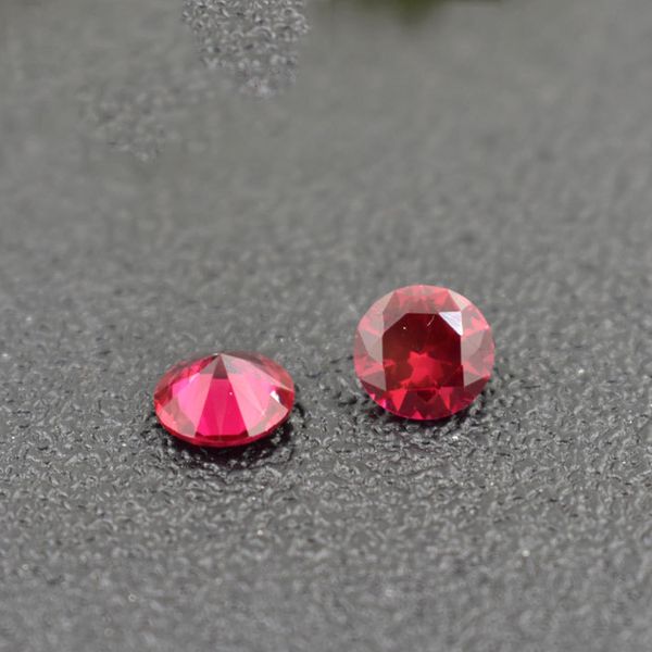 

1000pcs/lot synthetic ruby stone cubic zirconia birthstones round 2mm jaunary to december 12 colors loose diamond for jewelry making, Black