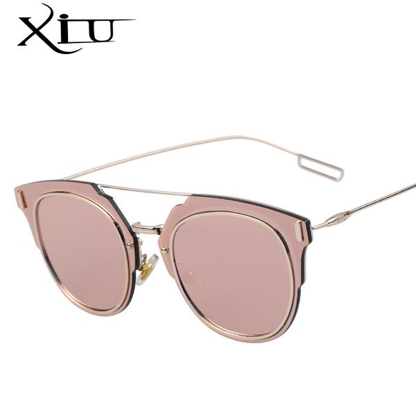 

wholesale- xiu luxury vintage metal frame sunglasses women brand new designer glasses fashion men classic eyewear gafas sol, White;black
