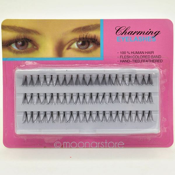 

wholesale-60pcs women fashion makeup individual black false eyelash cluster extension set 8/10/12mm false eye lash wxmhm048#s14