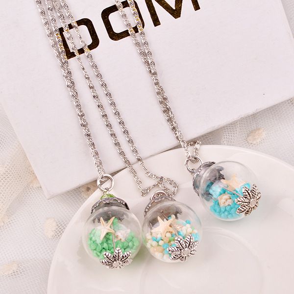 

Горячий Океан Пляж Стиль Ручной Круглый Шар Стеклянный Флакон Оболочки Песок Мор