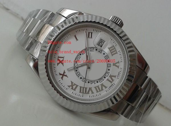 

factory supplier luxury wristwatches sapphire automatic mechanical 42mm white dial 326939 silver mens men's watch watches, Slivery;brown