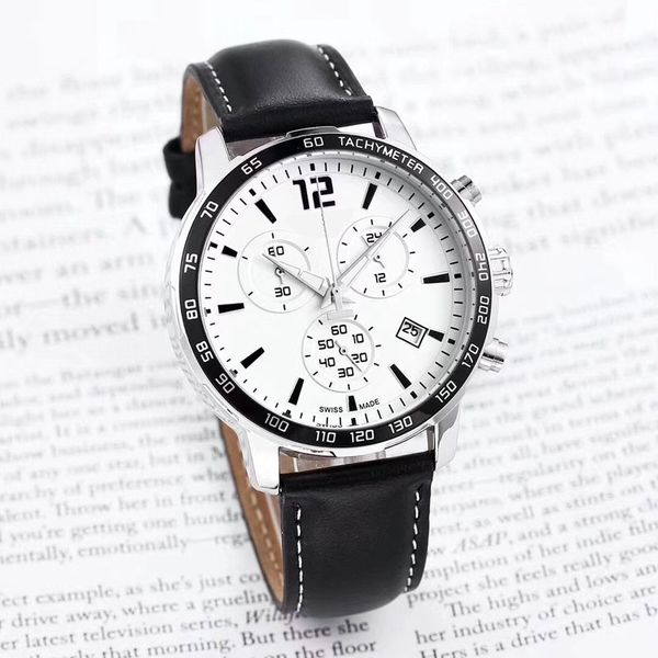 

Высокое качество человек часы люксовый бренд subdials работы мода кожаный ремешок Автоматическая дата кварцевые мужские часы для мужчин водонепроницаемый наручные часы