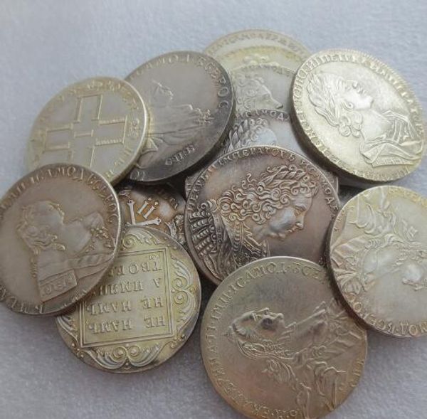 

20pcs/lot Russian 1718-1799 Different Coins 1 Rouble manufacturing silver-plated home Accessories Silver Coins