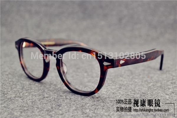 2016 óculos johnny depp armação de óculos redondos de marca de alta qualidade frete grátis