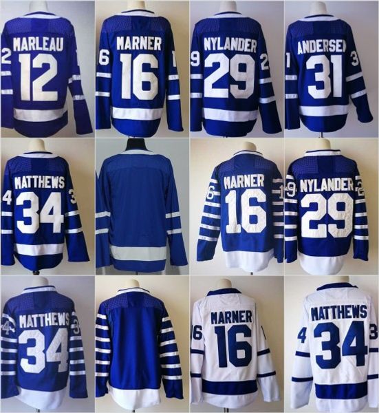 

2017 2018 New Brand Toronto 16 Mitch Marner 29 William Nylander 34 Auston Matthews 31 Frederik Andersen 12 patrick marleau Blank Blue Stitch