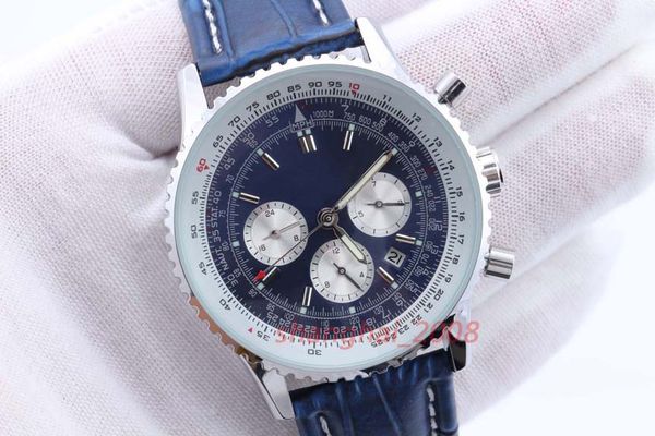 

New luxury watch automatic men 039 wri twatch blue dial blue leather fa hion male watch