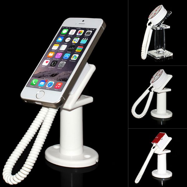 

10pcs acrylic mobile phone security display stand holder with retractable cable anti-theft for all handhelds exhibit mp3 controller etc